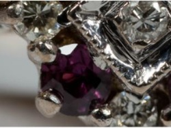 Purple gemstone engagement ring