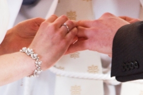 Hands at wedding