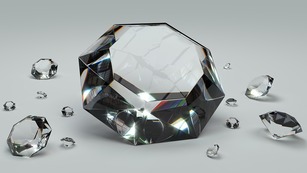 Several diamonds of different sizes